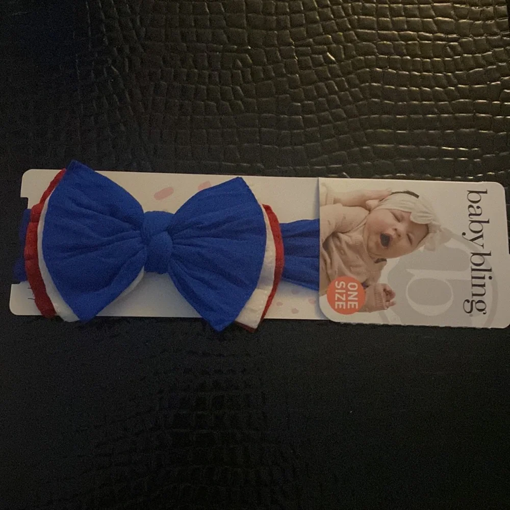 Baby Bling Red, White & Blue Headband